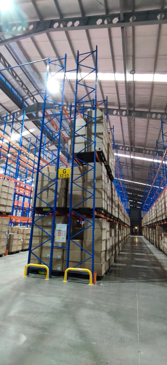 Detail struktur tiang dan bracing rak heavy duty TAP yang dihitung dengan metode PPBBI